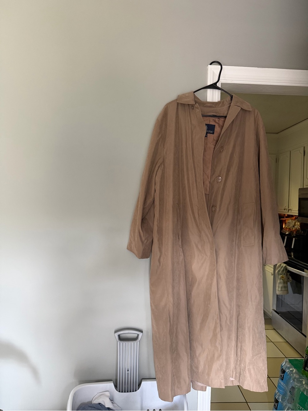 London Fog Women's Tan Long Trench Coat